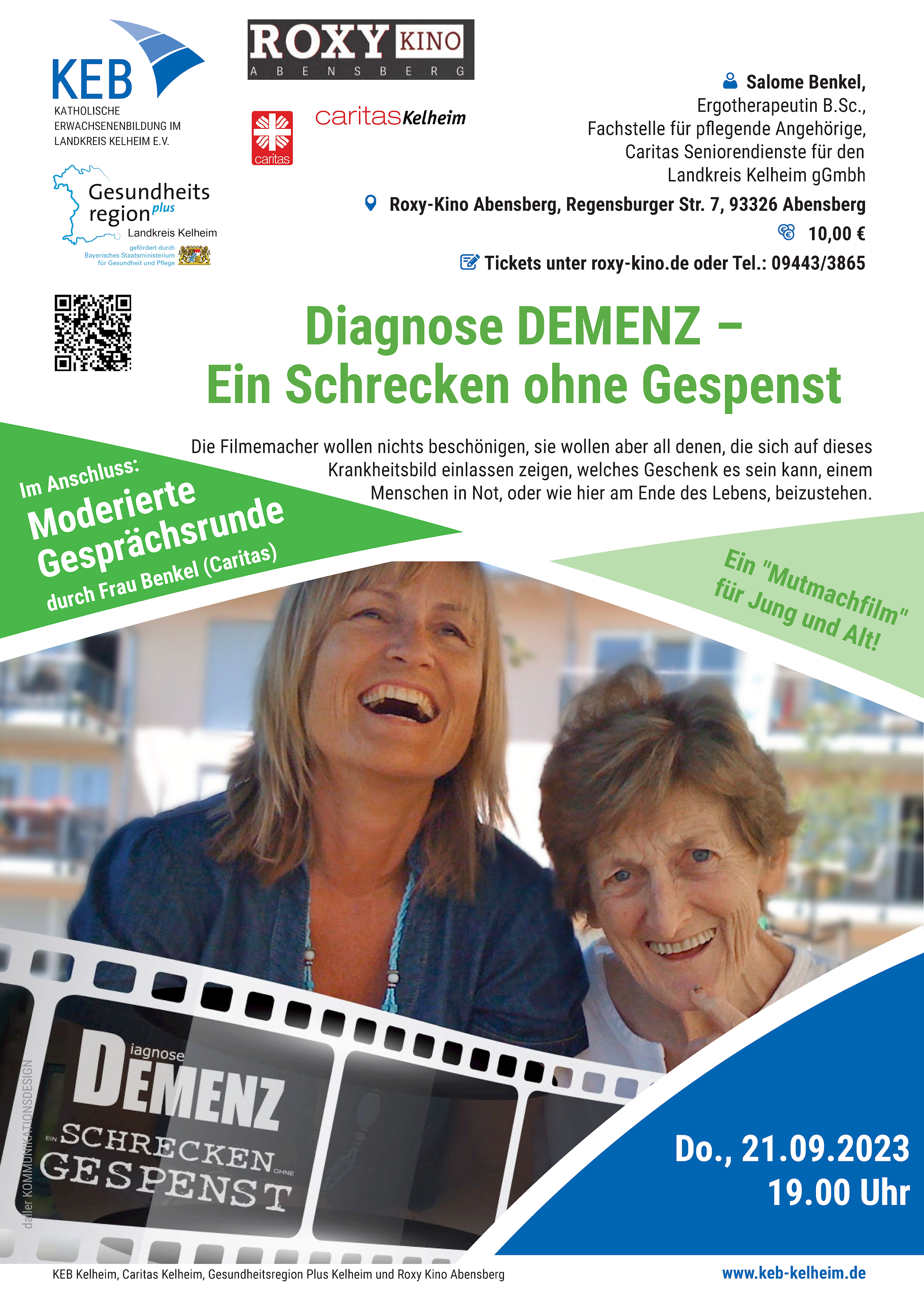 Diagnose DEMENZ - ein Schrecken ohne Gespenst - Filmabend im Roxy-Kino Abensberg