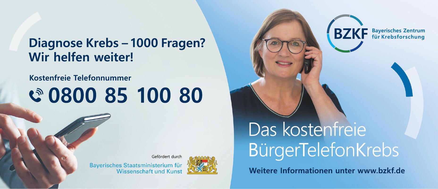 Das BürgerTelefonKrebs unterstützt bei einer Krebsdiagnose