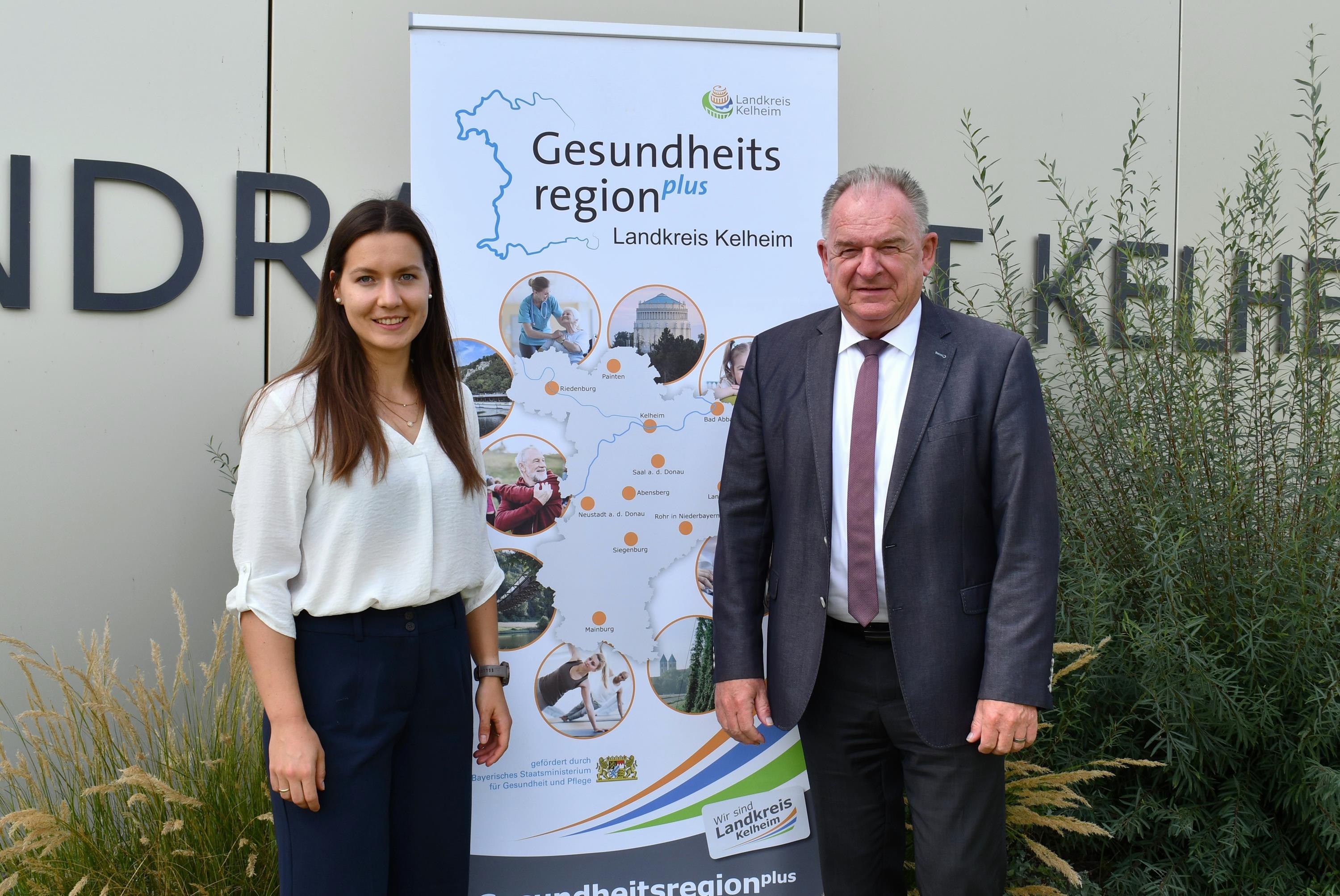 Franziska Häffner und Landrat Christian Nerb